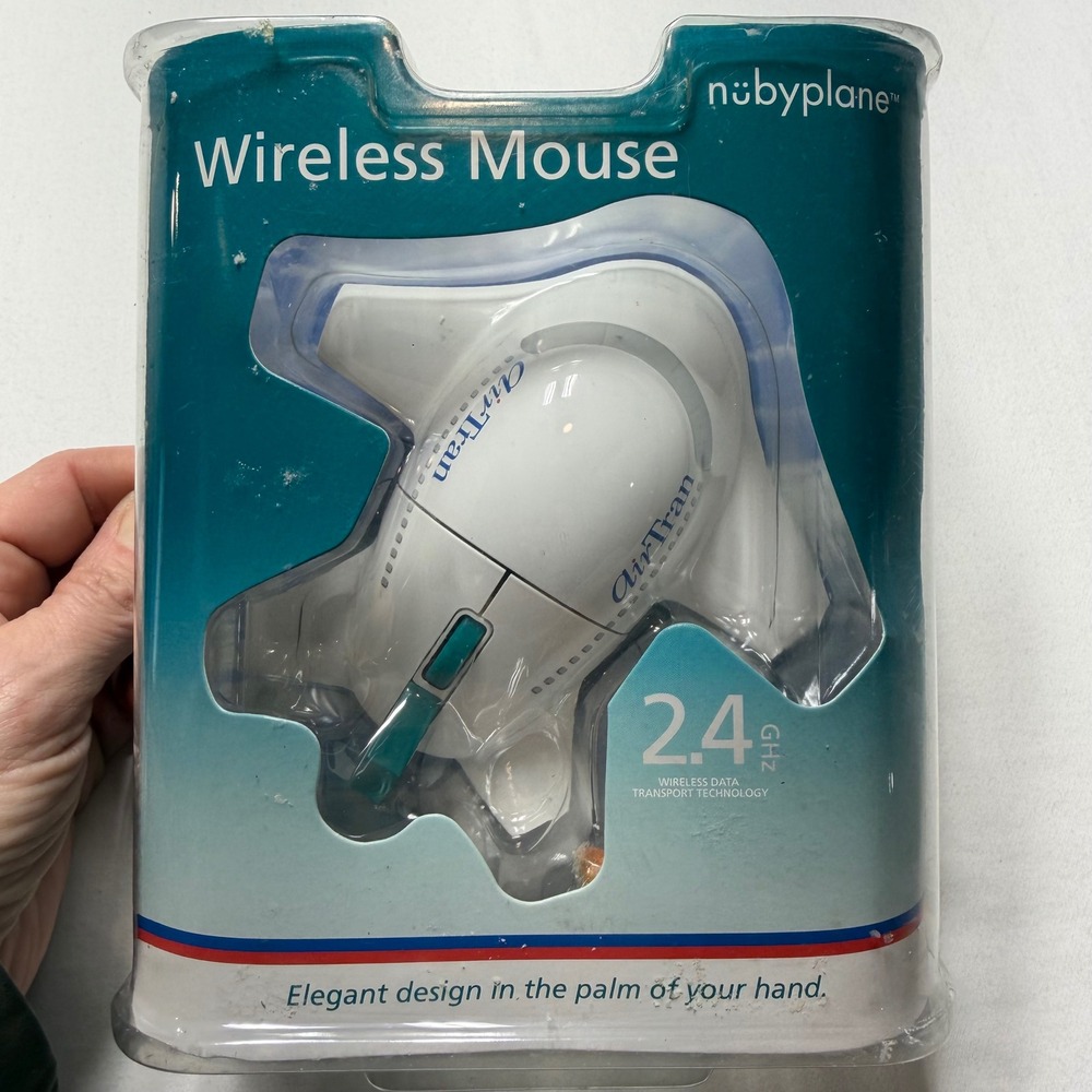 Nubyplane Wireless Optical Mouse Cordless 2.4 GHz AirTran Airplane New Sealed
